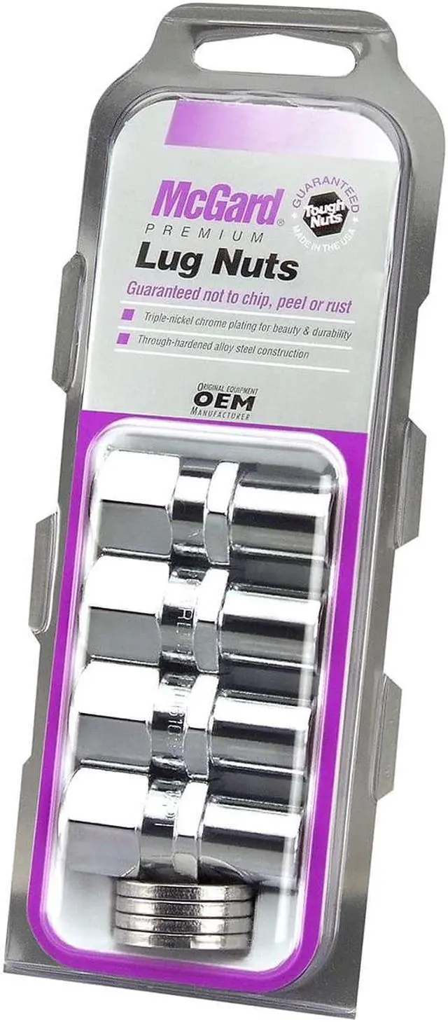 Alt view image 5 of 7 - McGard 61006 Chrome Racing Regular .746" Shank Style Lug Nut Set (7/16"-20)