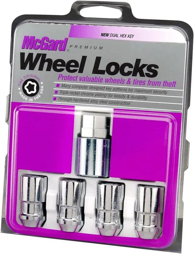 Alt view image 6 of 13 - McGard 24198 Chrome Cone Seat Wheel Lock Set (1/2"-20)
