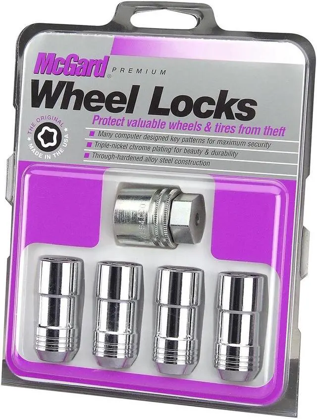 Alt view image 6 of 18 - MCGARD Chrome 14 mm x 2.00 Thread Cone Seat Premium Wheel Lock 4 pc P/N 24205