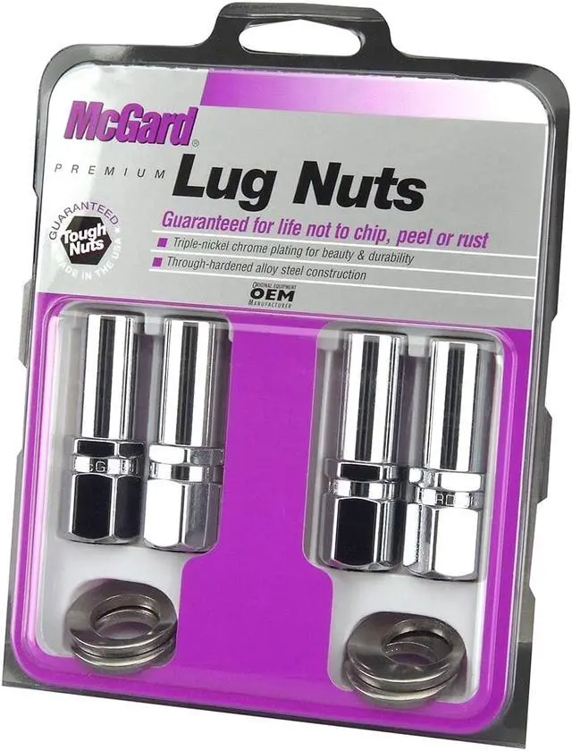Alt view image 7 of 13 - McGard 63004 Chrome Extra Long 1.365" Shank Style Lug Nut Set (1/2"-20)