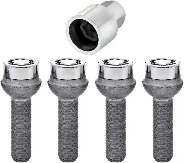 Alt view image 6 of 8 - McGard 28023 Chrome Bolt Style Radius Seat Lock Bolt Set (M12 x 1.5)