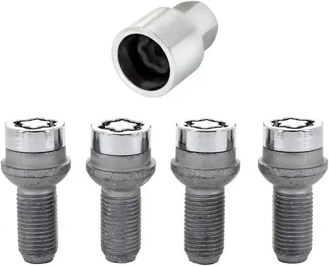 Alt view image 7 of 18 - McGard 28018 Chrome Bolt Style Radius Seat Lock Bolt Set (M14 x 1.5)