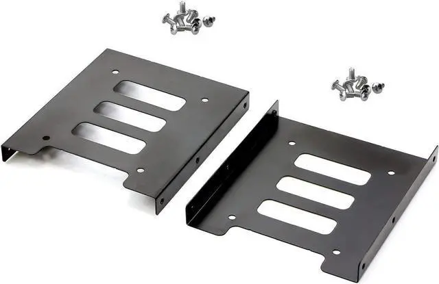 Main image of Pasow 2 Pack 2.5 to 3.5 SSD HDD Hard Disk Drive Bays Holder Metal Mounting Bracket Adapter for PC (Bracket)