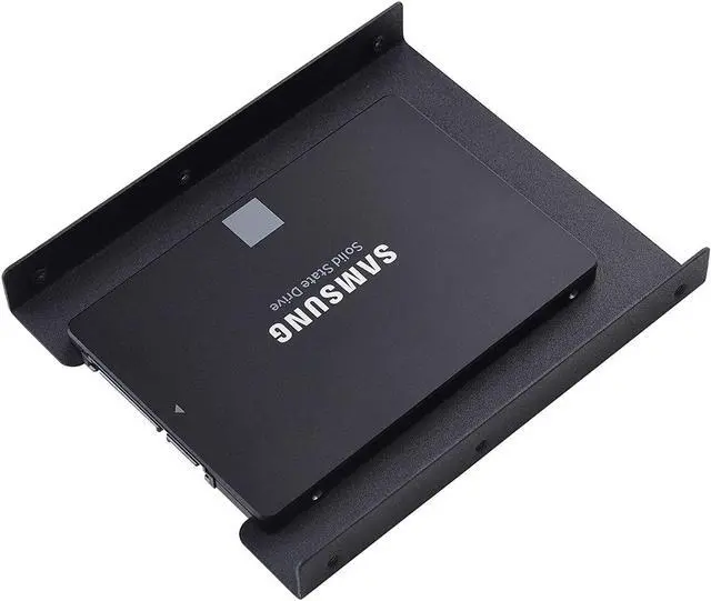 Alt view image 4 of 7 - 2.5 to 3.5 Adapter -SSD Mounting Bracket Kit 2.5 to 3.5 Drive Bay Metal Adapter Mounting Bracket Hard Drive Holder with 5pcs Reusable Cord Organizer