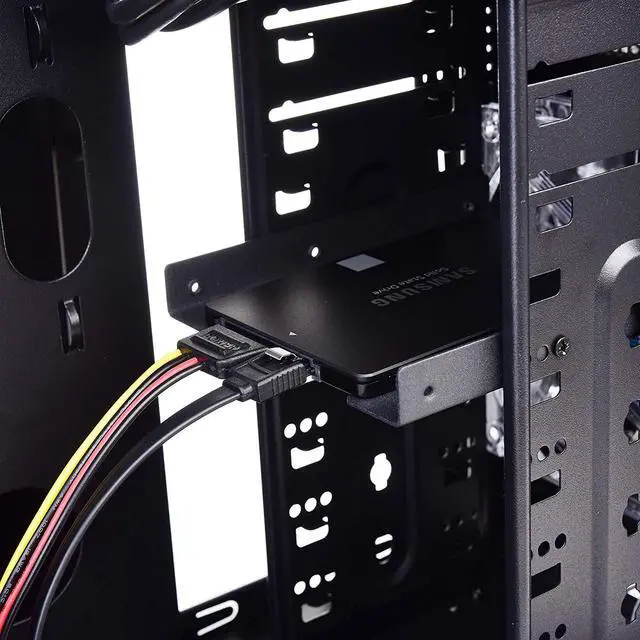 Alt view image 7 of 7 - 2.5 to 3.5 Adapter -SSD Mounting Bracket Kit 2.5 to 3.5 Drive Bay Metal Adapter Mounting Bracket Hard Drive Holder with 5pcs Reusable Cord Organizer