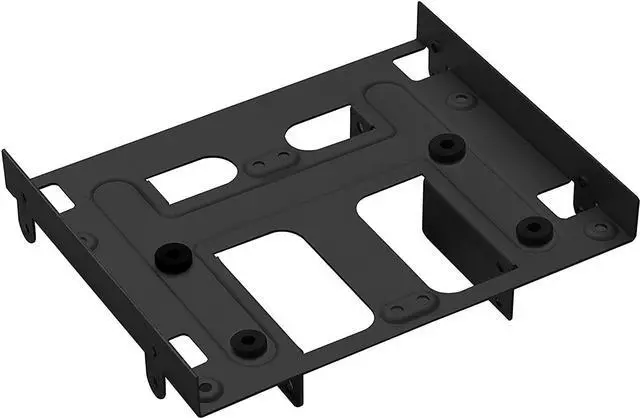 Alt view image 3 of 7 - 5.25 to 3.5 Drive Bay Adapter HDD SSD Mounting Bracket 5.25 inch to 2.5 or 3.5 Inch Internal Hard Disk Drive Mounting Kit with Screws and Shock Absorption Rubber Washer- Black