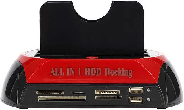 Main image of 2.5/3.5 inch Dual SATA IDE HDD Types, One Key Backup, Support 480Mbs Transmission Speed Docking Station Hard Disk Drive Dock, USB 2.0 Hub