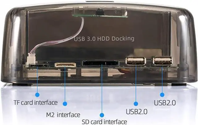 Alt view image 2 of 6 - MXIAOXIA USB 3.0 All in 1 HDD Docking Station Reader Slot IDE/SATA Dual Multi Function Hard Drive Enclosure Docking Station