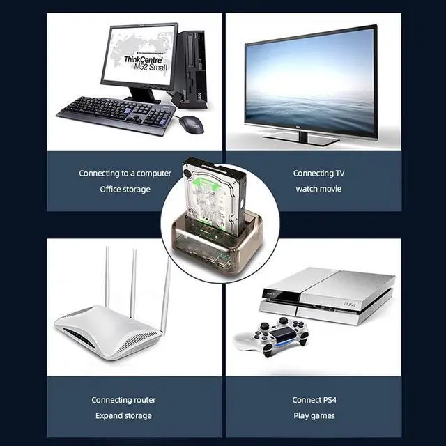 Alt view image 3 of 6 - MXIAOXIA USB 3.0 All in 1 HDD Docking Station Reader Slot IDE/SATA Dual Multi Function Hard Drive Enclosure Docking Station