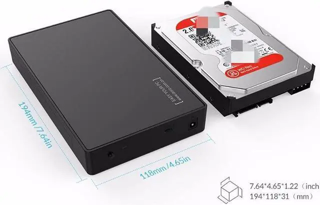 Alt view image 4 of 7 - JFUYJK Hard Drive Enclosure SATA to USB3.0 External Hard Drive Docking Station for 2.5 3.5 Inch HDD SSD Support UASP 18TB Drives
