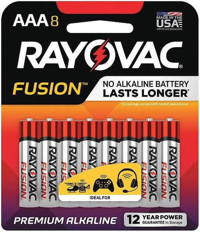 Alt view image 15 of 18 - Rayovac 824-8CTFUS 8-pack AAA Alkaline Batteries