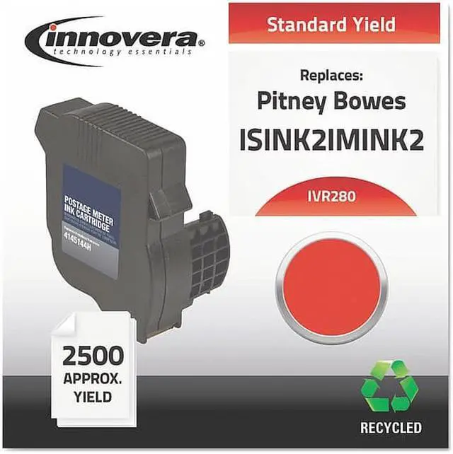 Alt view image 4 of 13 - Innovera Remanufactured Hasler IMINK2 (IM-280) Postage Meter Ink Red