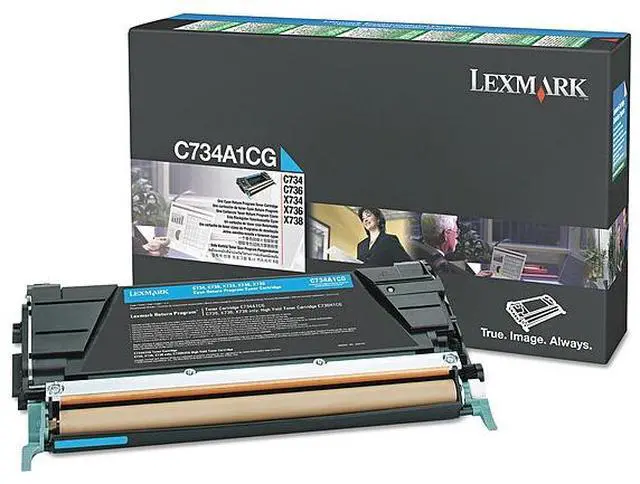 Alt view image 12 of 19 - Cyan High Yield Toner Cartridge for Lexmark C748H1CG C748DE, C748DTE, C748E, Genuine Lexmark Brand
