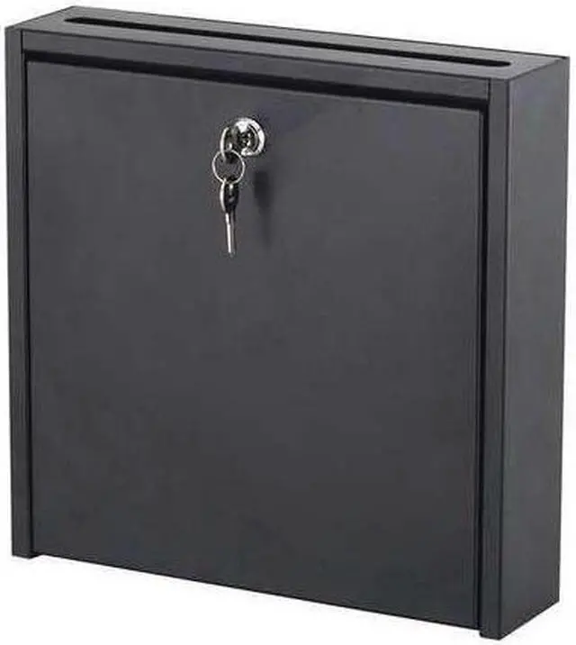 Alt view image 5 of 9 - SAFCO Products 4258BL 12 x 12 x 3 in. Wall-Mountable Interoffice Mailbox, Black