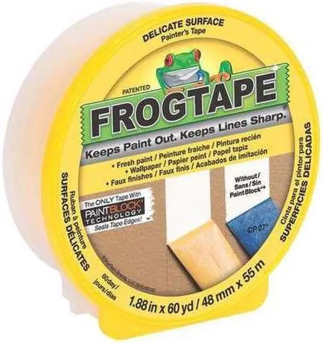 Alt view image 2 of 6 - SHURTAPE CF 160 Painter's Tape, 48 mm W x 55 m L, 3.6 mil Thick, Yellow,