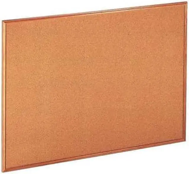 Alt view image 5 of 6 - UNIVERSAL Cork Board with Oak Style Frame 48 x 36 Natural Oak-Finished Frame