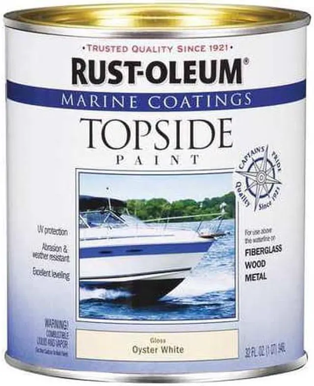 Alt view image 2 of 2 - RUST-OLEUM 207001 Marine Coating,Oyster White,Alkyd