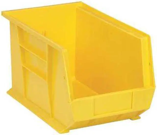 Alt view image 2 of 3 - QUANTUM STORAGE SYSTEMS QUS242YL Yellow Hang and Stack Bin, 13-5/8"L x 8-1/4"W