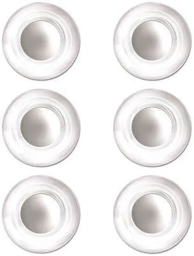 Alt view image 10 of 14 - Quartet Glass Magnets, Large, 0.45" Dia, Clear, 6/Pack 85391