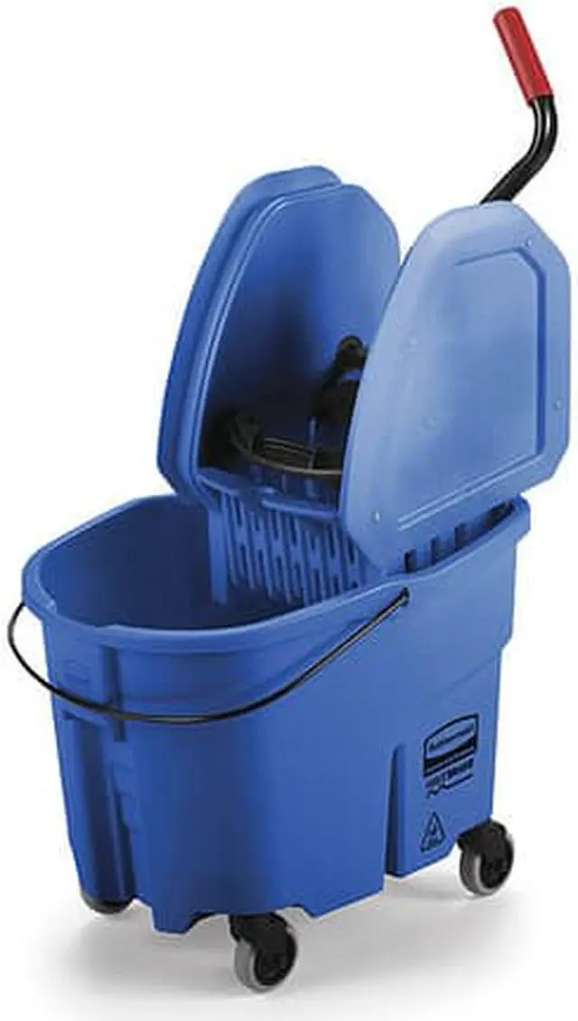 Alt view image 3 of 8 - RUBBERMAID FG757888BLUE Mop Bucket and Wringer,8.75 gal.,Blue