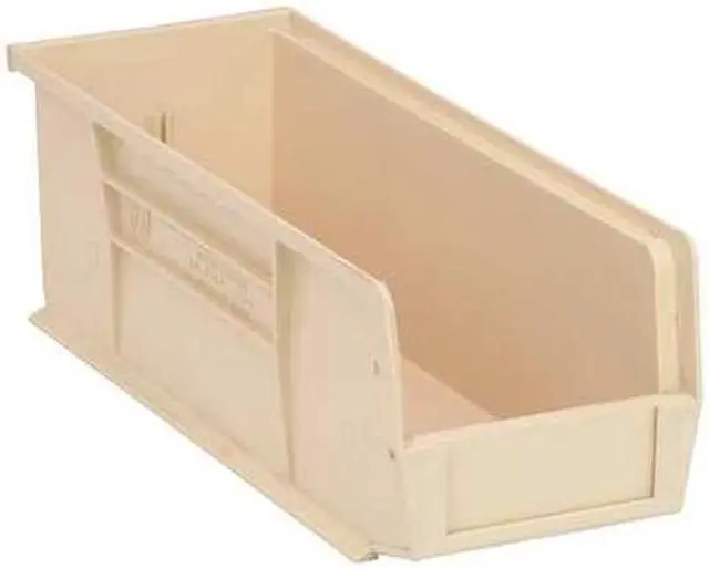 Alt view image 3 of 8 - QUANTUM STORAGE SYSTEMS QUS234IV Ivory Hang and Stack Bin, 14-3/4"L x 5-1/2"W x