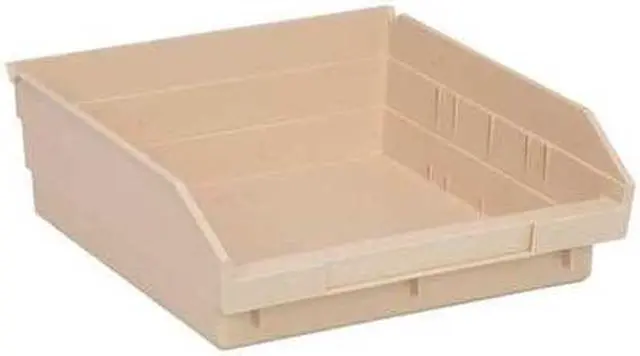 Alt view image 3 of 6 - QUANTUM STORAGE SYSTEMS QSB109IV Shelf Storage Bin, Polypropylene, Ivory, 4 in