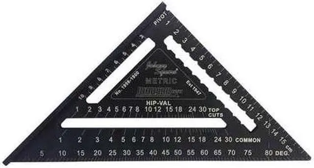 Alt view image 2 of 3 - JOHNSON LEVEL & TOOL 1956-1800 Rafter Square,Aluminum,18cm