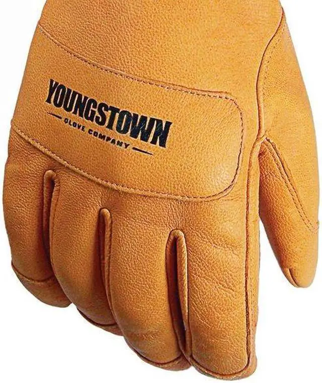 Alt view image 4 of 6 - YOUNGSTOWN GLOVE CO 11-3245-60-M Leather Gloves, Goatskin, Safety Cuff, Wing