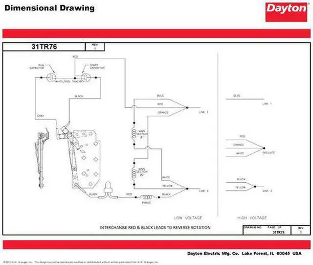 Alt view image 6 of 6 - DAYTON 119169.00 Capacitor-Start/Run General Purpose Motor, 1 1/2 hp HP,