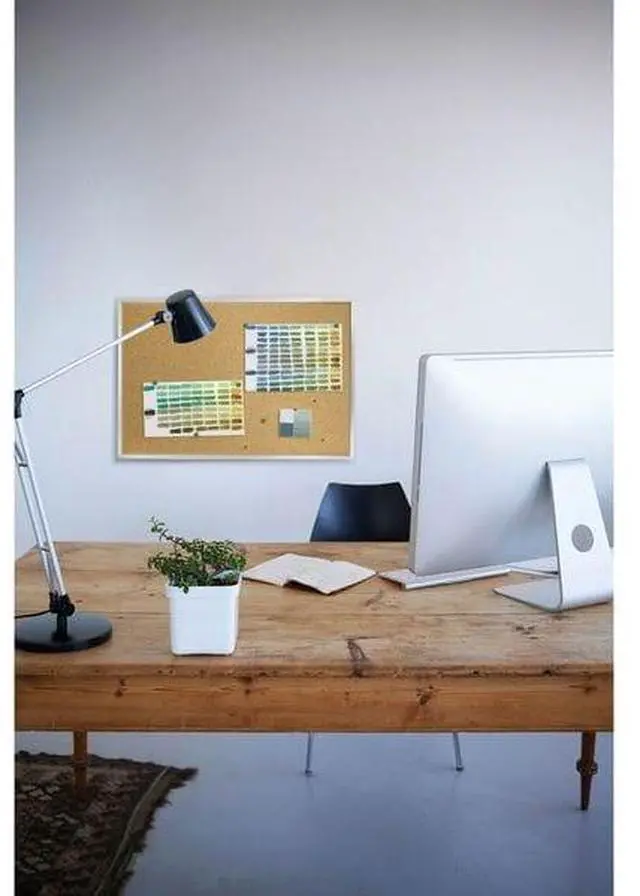 Alt view image 12 of 18 - Ghent AK45 Aluminum-Frame Natural Corkboard - 60.5" x 48.5" - Tan Surface, Satin Aluminum Frame