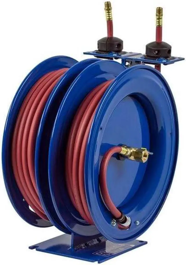 Alt view image 5 of 6 - COXREELS C-LP-350-350 Dual Reel Spring Return Hose Reel, 3/8 in Hose Diameter,
