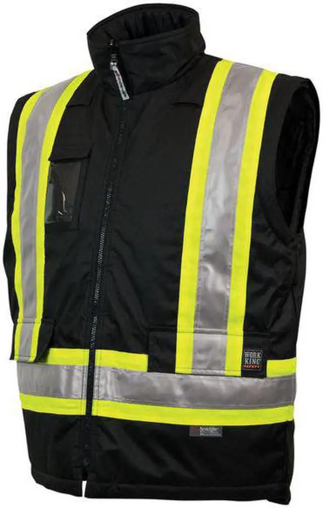 Alt view image 5 of 6 - TOUGH DUCK S42651 Men's Hi-Vis 5-in-1 Safety Jacket, 300D Poly Oxford with PU