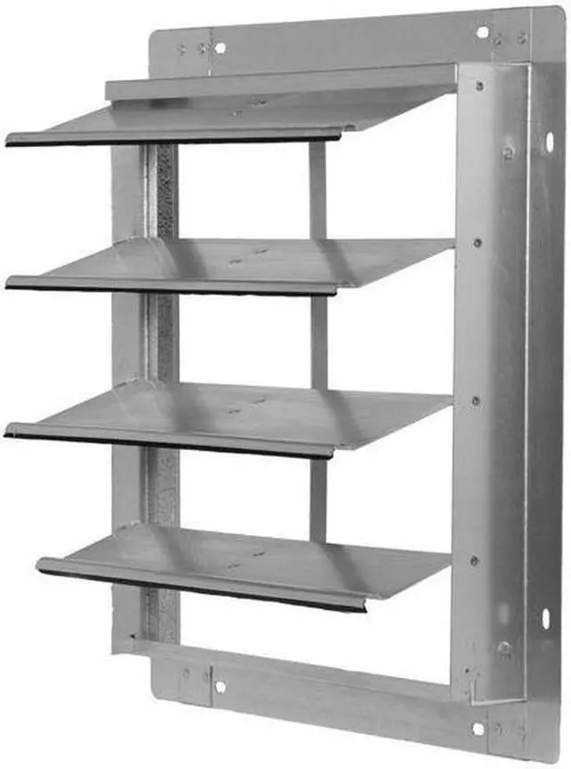 Alt view image 3 of 4 - DAYTON 2C523 Wall Backdraft Damper, Vertical Mount, 24 in Dia Fan, 27 in H x 27