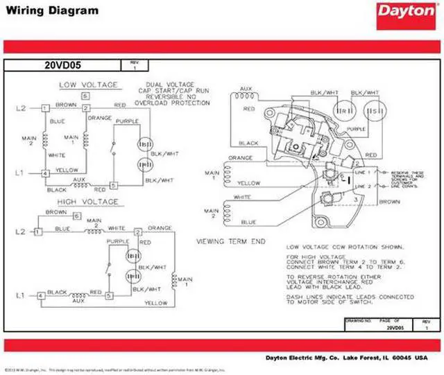 Alt view image 6 of 6 - DAYTON 103834.00 Capacitor-Start/Run General Purpose Motor, 1/3 hp HP,