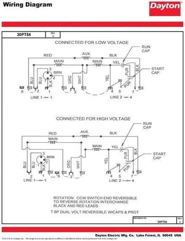 Alt view image 6 of 6 - DAYTON 30PT54 MTR,CS/CR, ODP,1/3 HP,1725,56,EFF 72.4