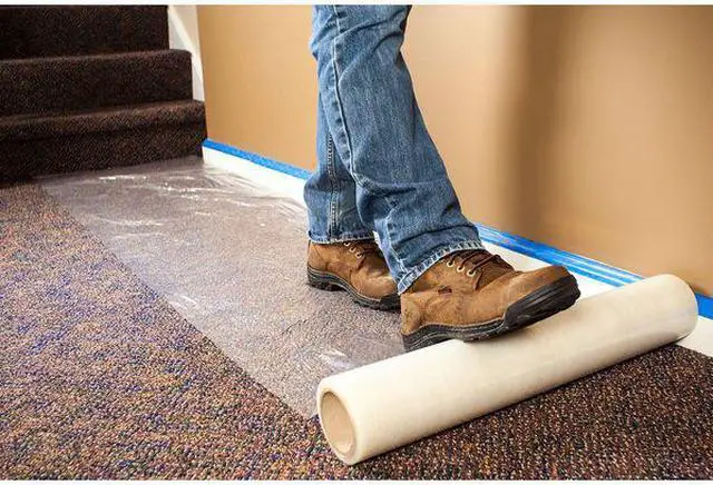 Alt view image 7 of 12 - Surface Shields CS24200L 24-In. x 200-Ft. Carpet Shield, Clear