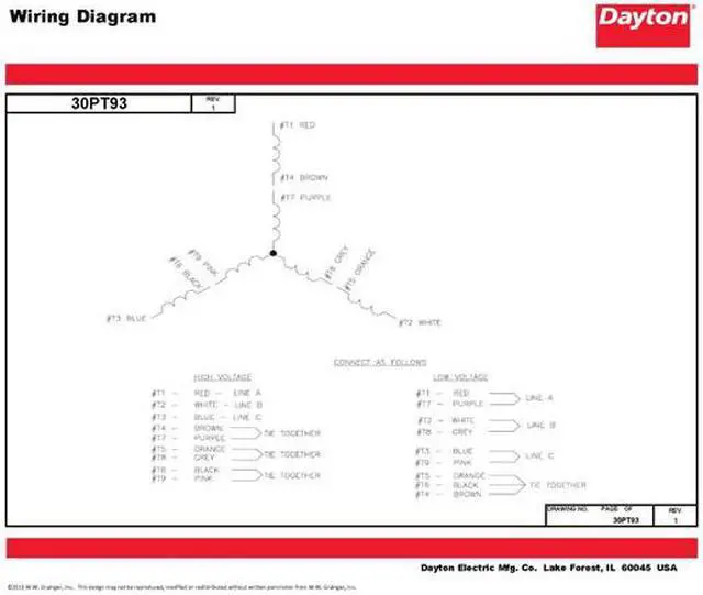 Alt view image 6 of 6 - DAYTON 30PT93 Three-Phase General Purpose Motor, 1 1/2 HP, 230/460V AC Voltage,