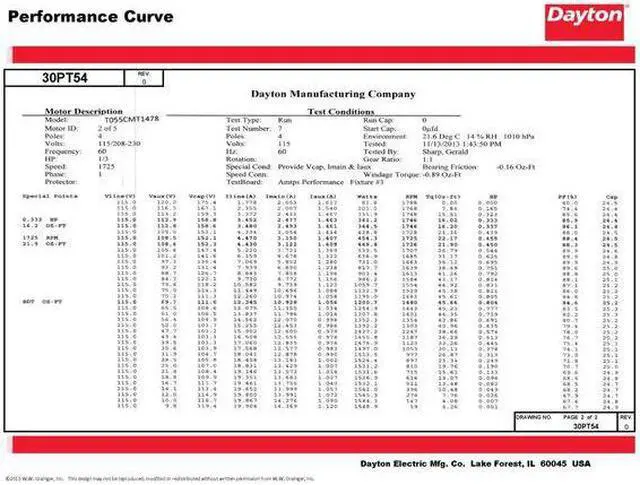 Alt view image 3 of 6 - DAYTON 30PT54 MTR,CS/CR, ODP,1/3 HP,1725,56,EFF 72.4