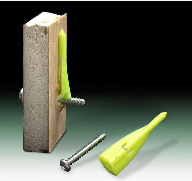 Alt view image 4 of 6 - WALLCLAW ANCHORS PCK-WC25-YS WallClaw Anchors Wall Anchor, 2" L, Plastic, 60
