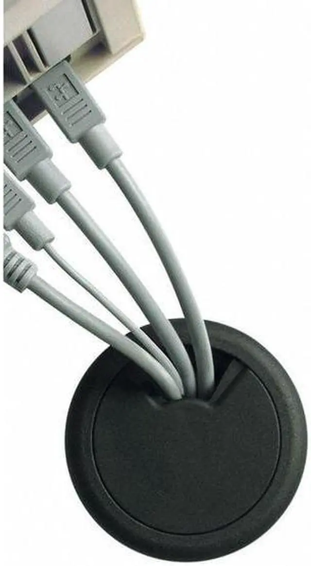 Alt view image 7 of 8 - Grommet, Desk, 2 3/8 In Dia, 1 1/8 In H, Blk