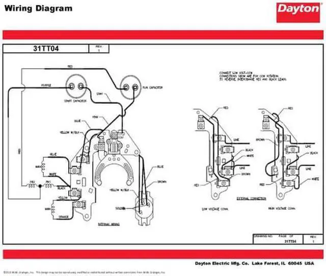 Alt view image 6 of 6 - DAYTON 31TT04 Capacitor-Start/Run General Purpose Motor, 1 hp HP, 115/208-230V