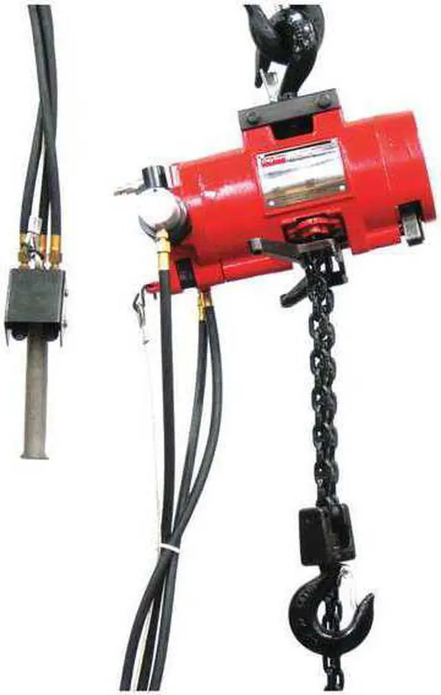 Alt view image 2 of 3 - DAYTON 29XL88 Air Chain Hoist,2000 lb.Cap.,10 ft.Lift