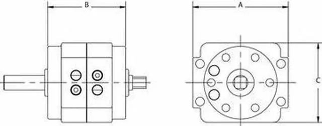 Alt view image 3 of 3 - Rotary Actuator, 90 Deg, 50mm Bore