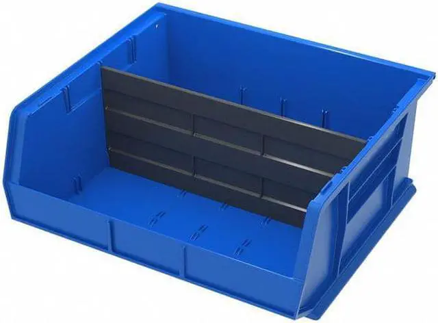 Alt view image 8 of 8 - AKRO-MILS 30250BLUE 7"L x 16-1/2"W x 14-3/4"H Blue Hang and Stack Bin