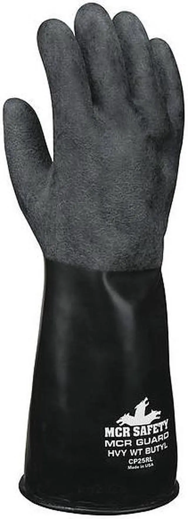Alt view image 2 of 3 - MCR SAFETY CP25RXL Chemical Resistant Glove,XL,Black,PR