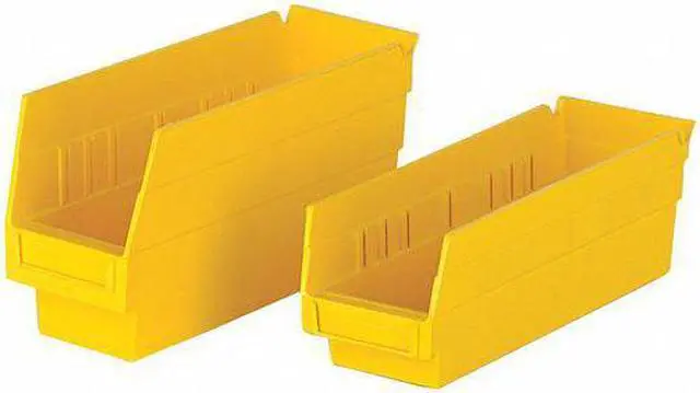 Alt view image 4 of 4 - QUANTUM STORAGE SYSTEMS QSB201YL Yellow Shelf Bin, 11-5/8"L x 4-1/8"W x 6"H