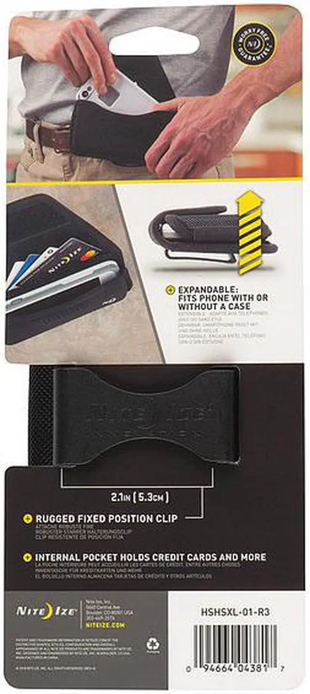 Alt view image 2 of 3 - NITE IZE HSHSXL-01-R3 Cell Phone Holder,Black