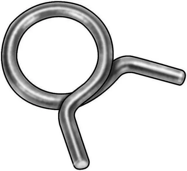 ZORO SELECT HC-10ST G Hose Clamp,Dia 0.625x0.107,Grn,PK100