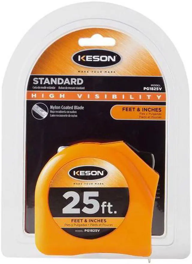 Alt view image 5 of 8 - Keson Tape Measure,1 In x 25 ft,Orange,In./Ft.  PGT1825V
