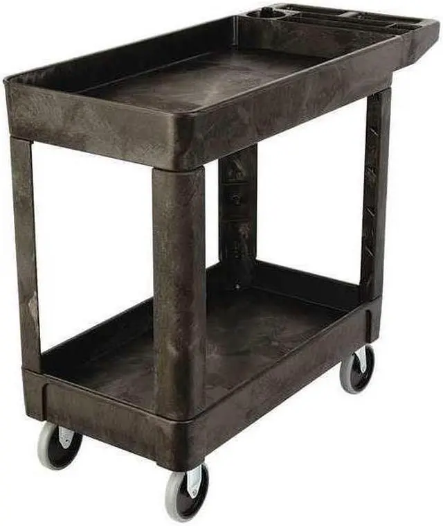 Alt view image 8 of 8 - RUBBERMAID FG450089BLA High Density Structural Foam Utility Cart with Deep